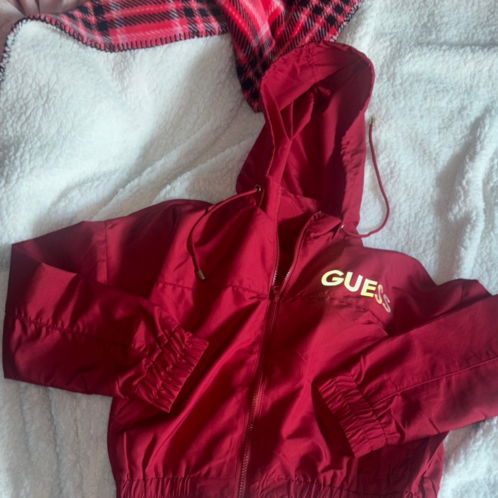 Guess red windbreaker